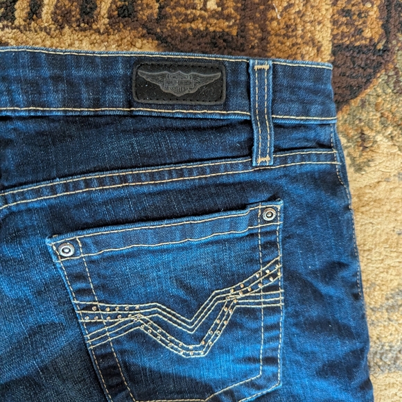 Harley-Davidson Dark Blue Boot Cut Jeans - Picture 2 of 6